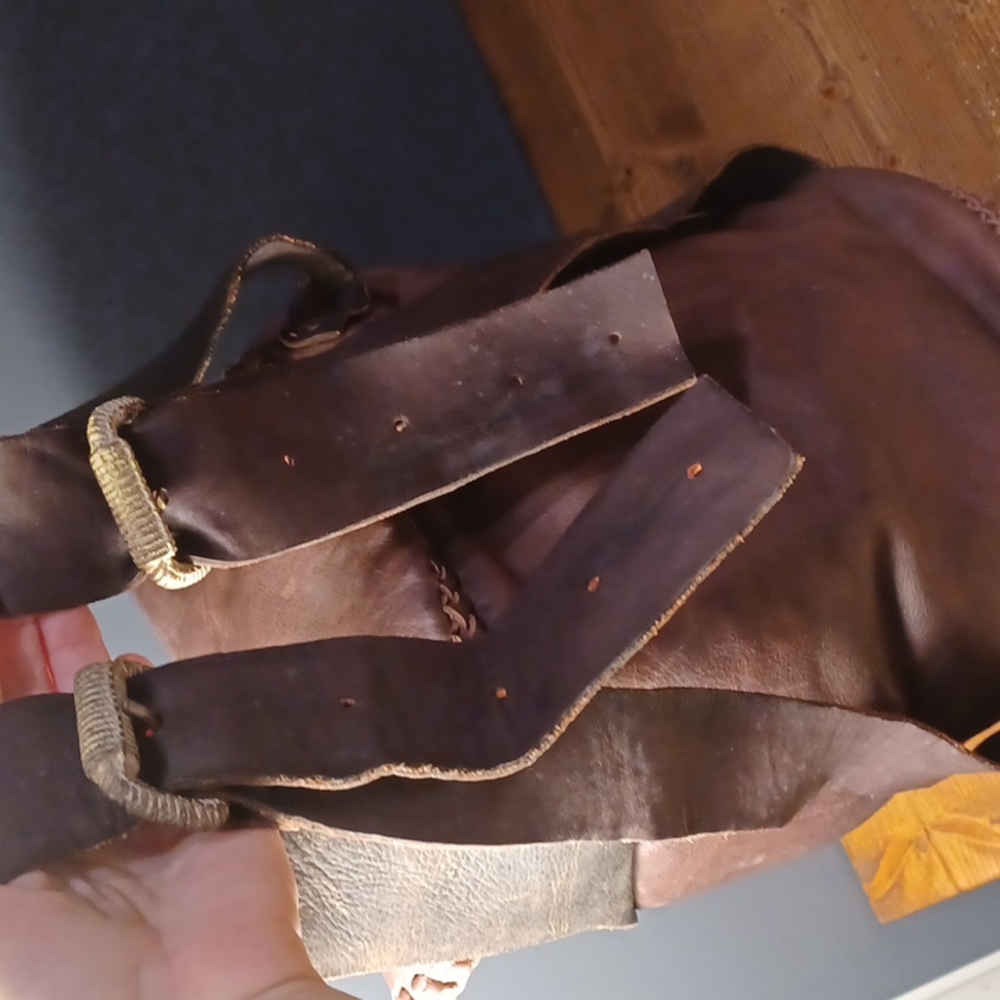 Leather Boho Backpack - image 8